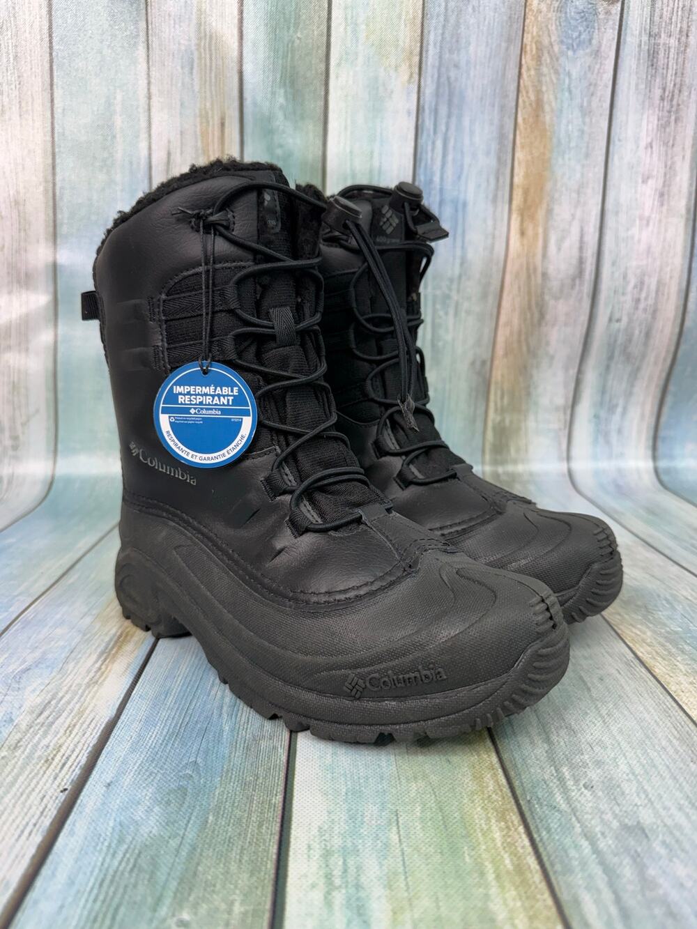 Columbia Youth Bugaboot Size 7 NEW Black Winter Snow Waterproof Tall Boot